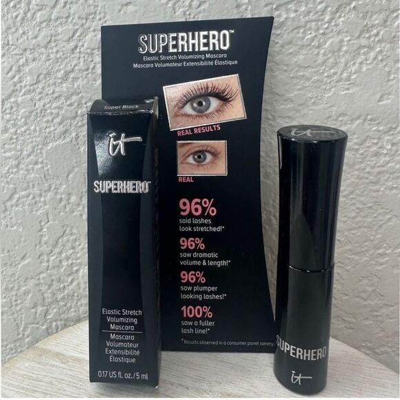 $5 🌙 It Cosmetics Superhero Black Mascara 🆕 Lengthening - Picture 1 of 11